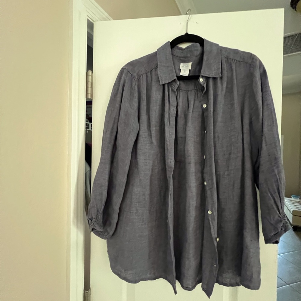 Casual lilac Button-Up Shirt